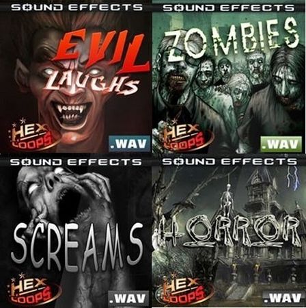Horror, Screams, Zombies and Evil Laugh Kits WAV Bundle